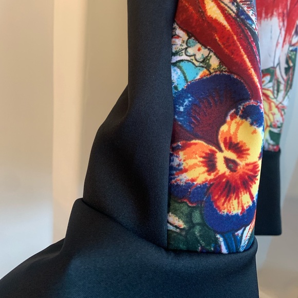 JUST CAVALLI IT46 Bird Print Floral Multicolour Ruffle Dress Size 48 (Size XL) - Picture 6 of 10